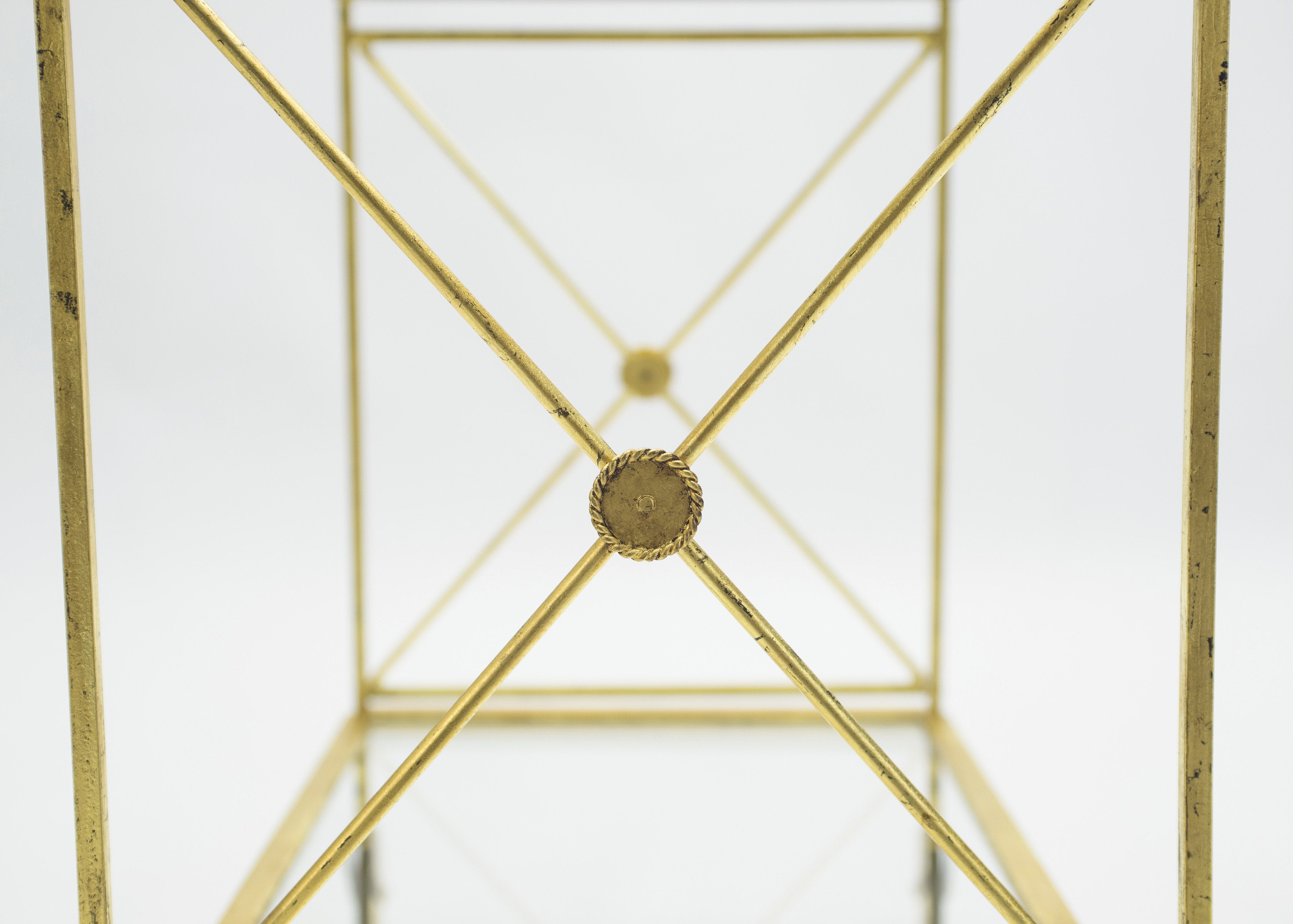 French neoclassical Maison Jansen gilded iron bar cart 1960s