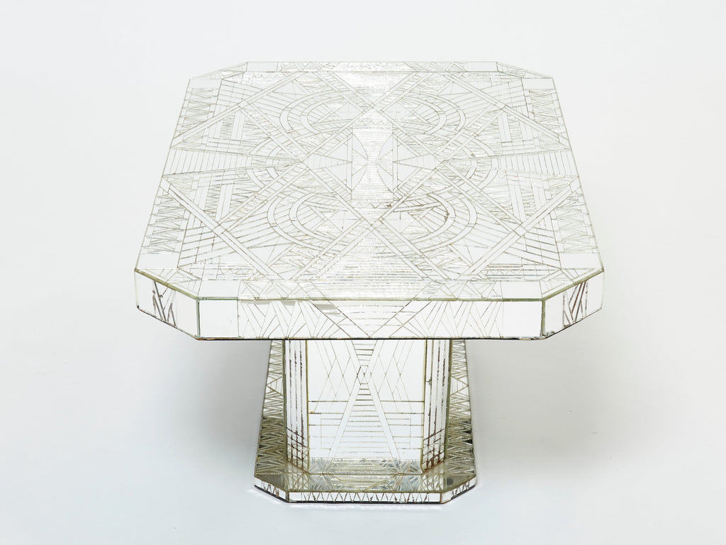 Mirror mosaic coffee table by Daniel Clement 1970s