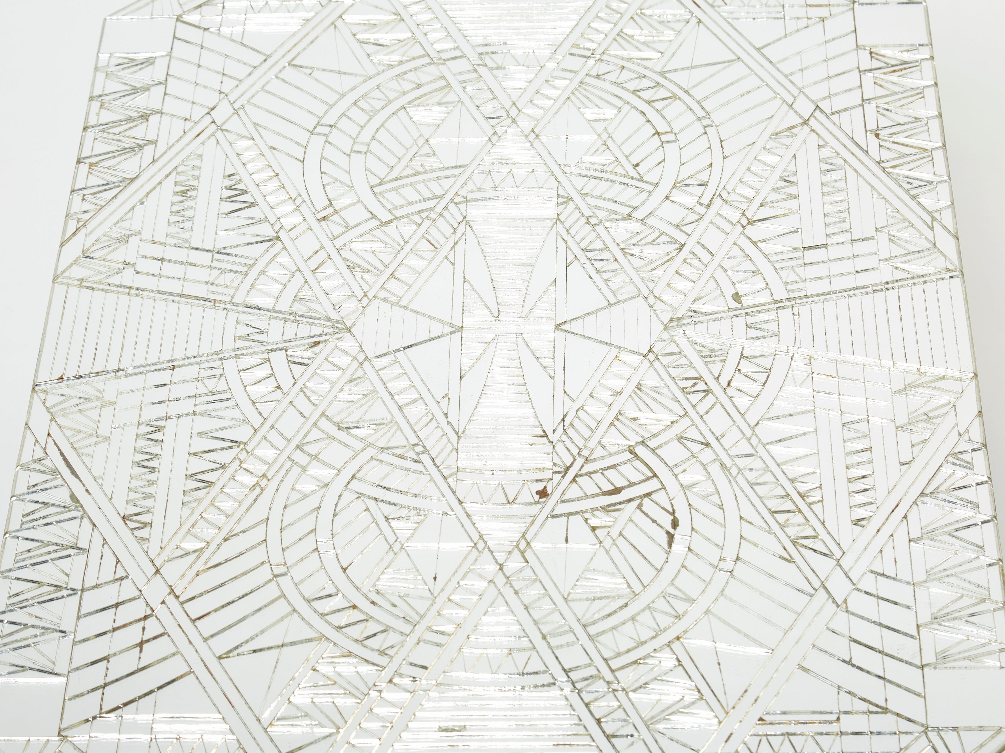 Mirror mosaic coffee table by Daniel Clement 1970s