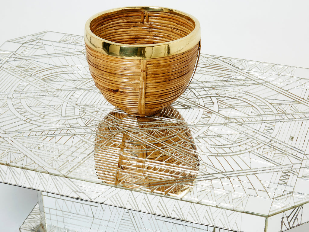 Mirror mosaic coffee table by Daniel Clement 1970s
