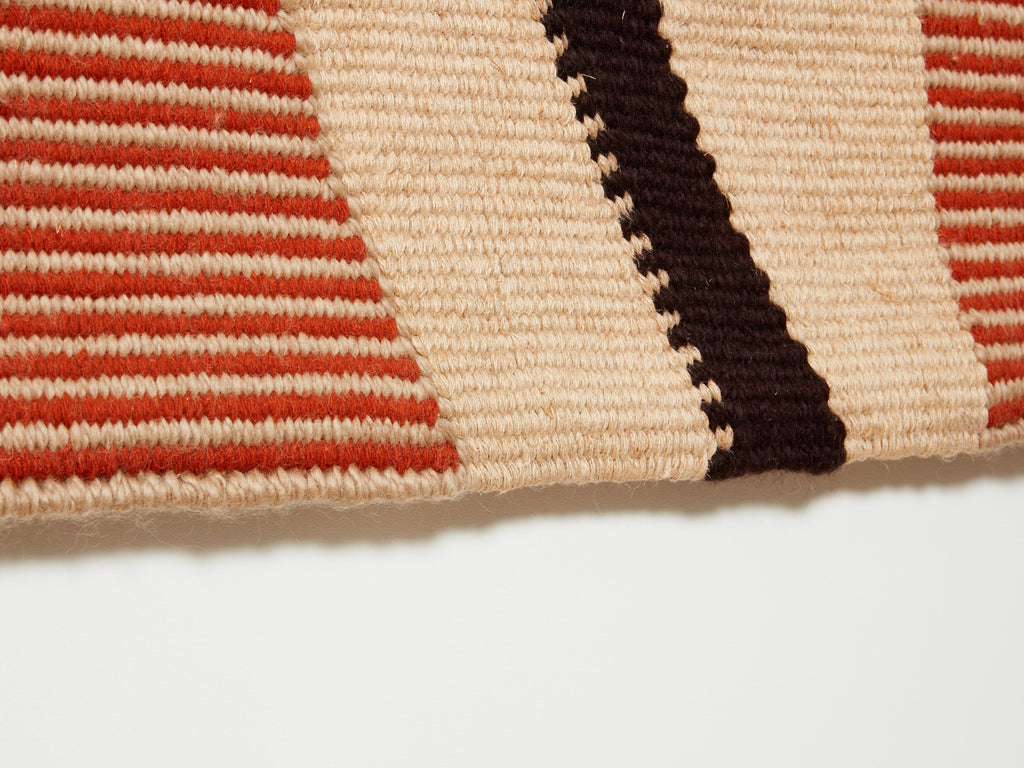 Daniel Drouin abstract red woven wool tapestry “Ombre rouge” 1970