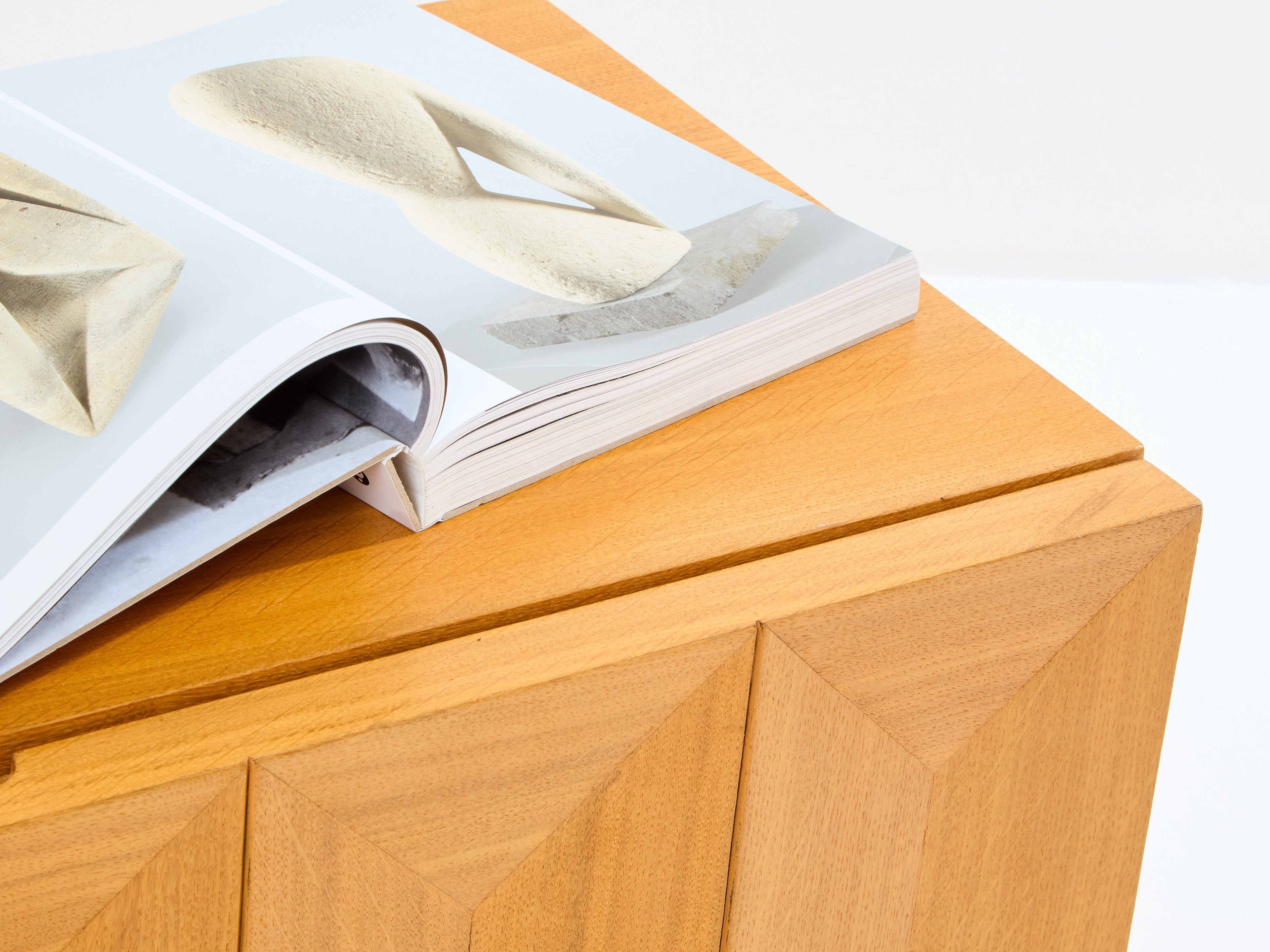 De Coene Frères brutalist oak bedside tables 1970