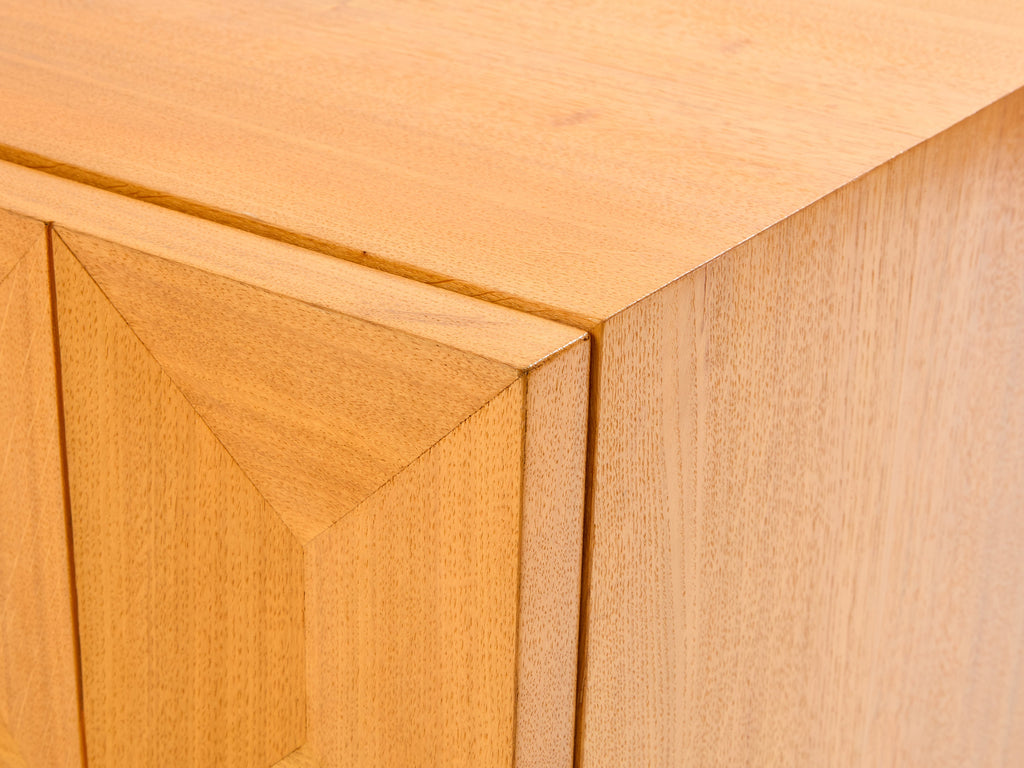 De Coene Frères brutalist oak bedside tables 1970