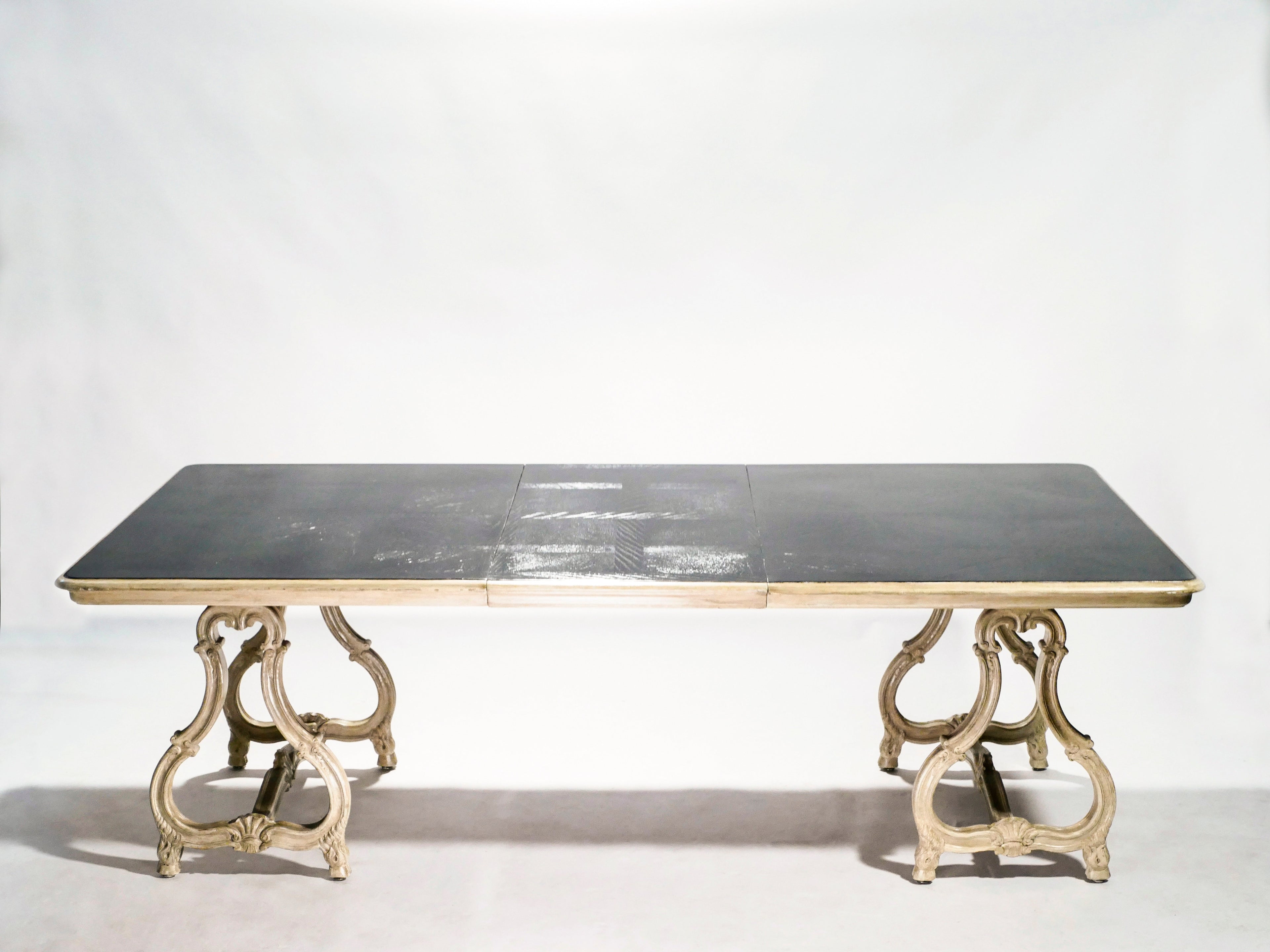 Early XXth century stamped Maison Jansen Regence dining table