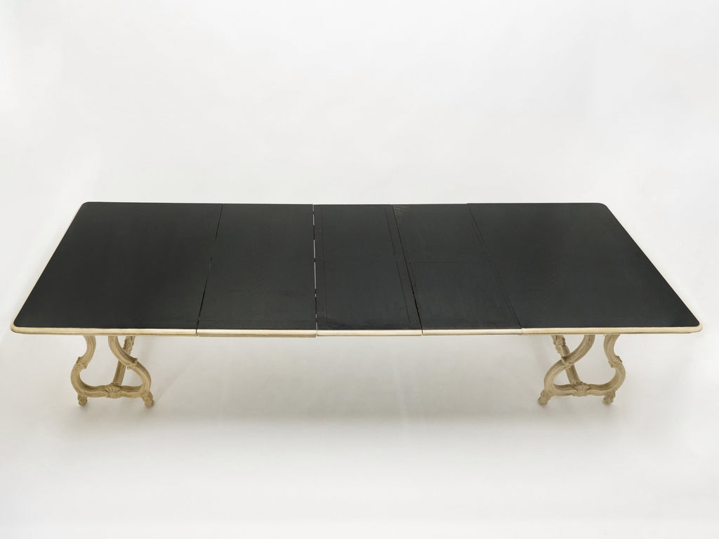 Early XXth century stamped Maison Jansen Regence dining table