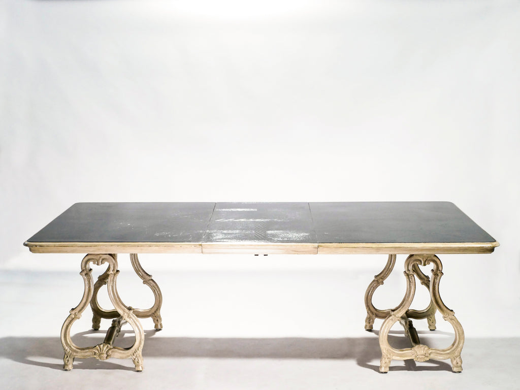 Early XXth century stamped Maison Jansen Regence dining table