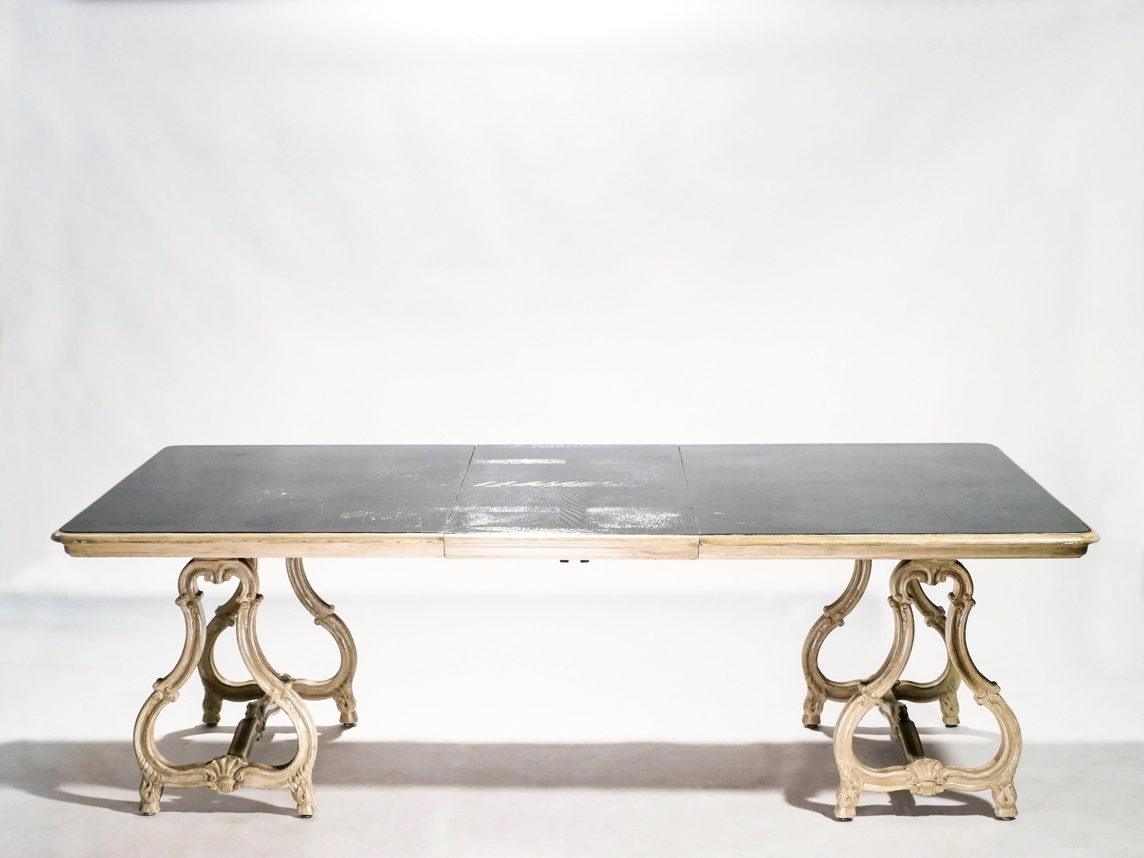 Early XXth century stamped Maison Jansen Regence dining table