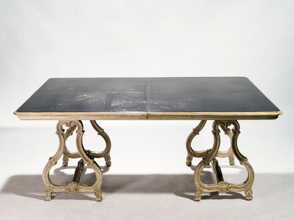 Early XXth century stamped Maison Jansen Regence dining table