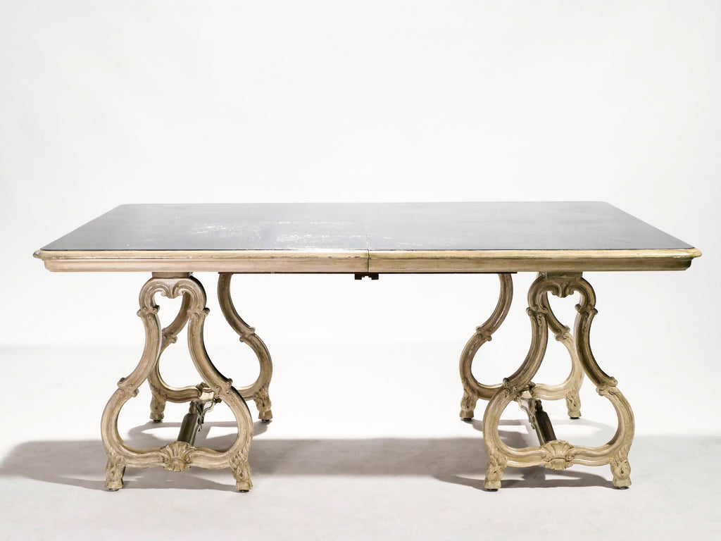Early XXth century stamped Maison Jansen Regence dining table