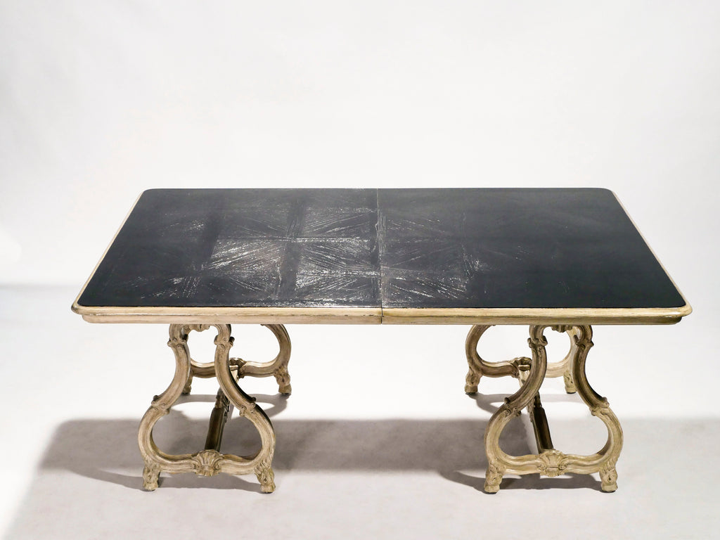 Early XXth century stamped Maison Jansen Regence dining table
