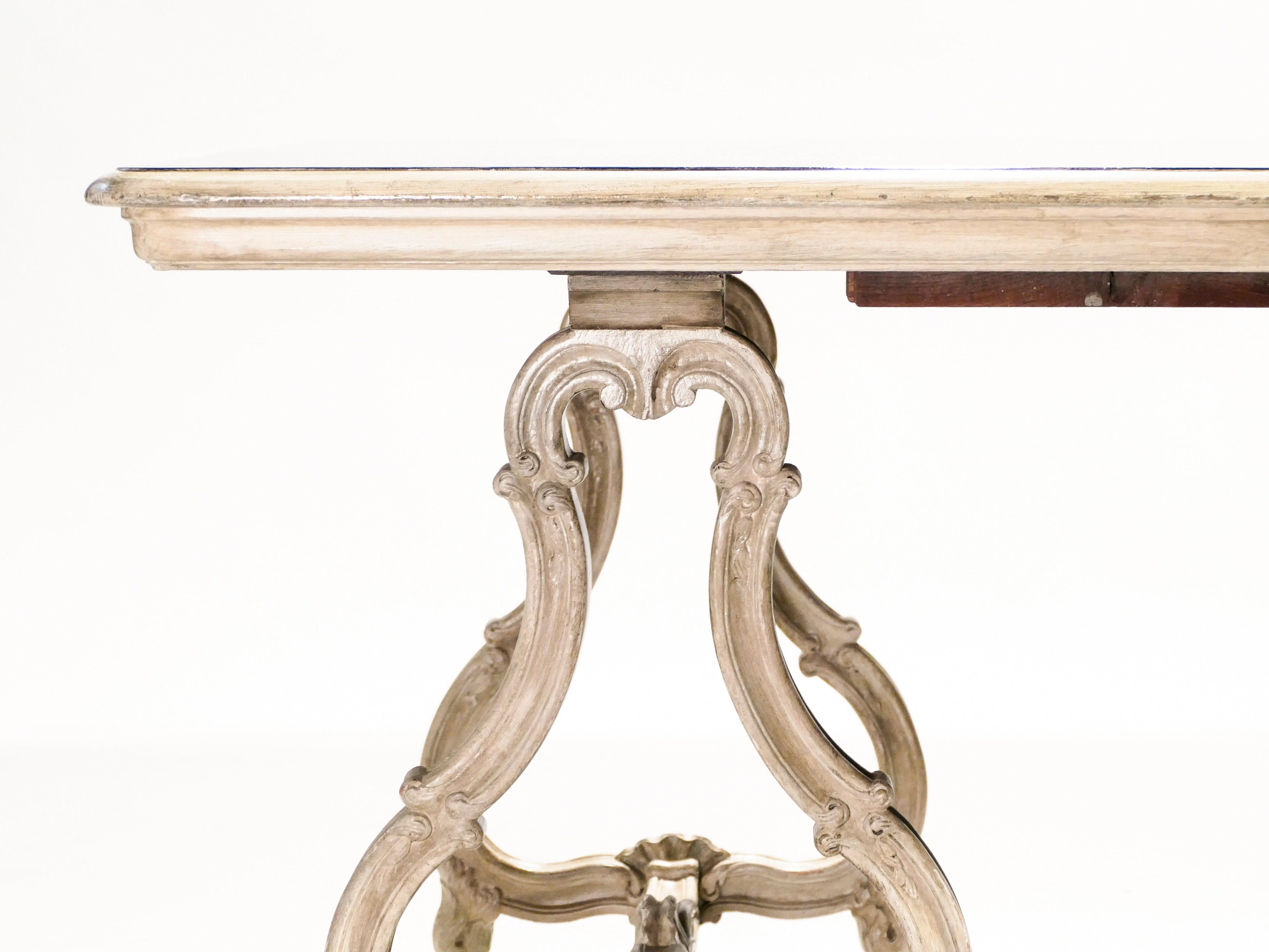 Early XXth century stamped Maison Jansen Regence dining table