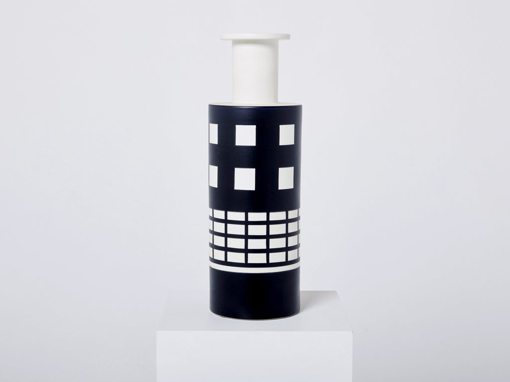 Ettore Sottsass ceramic vase Rocchetto for Bitossi first edition 1980s
