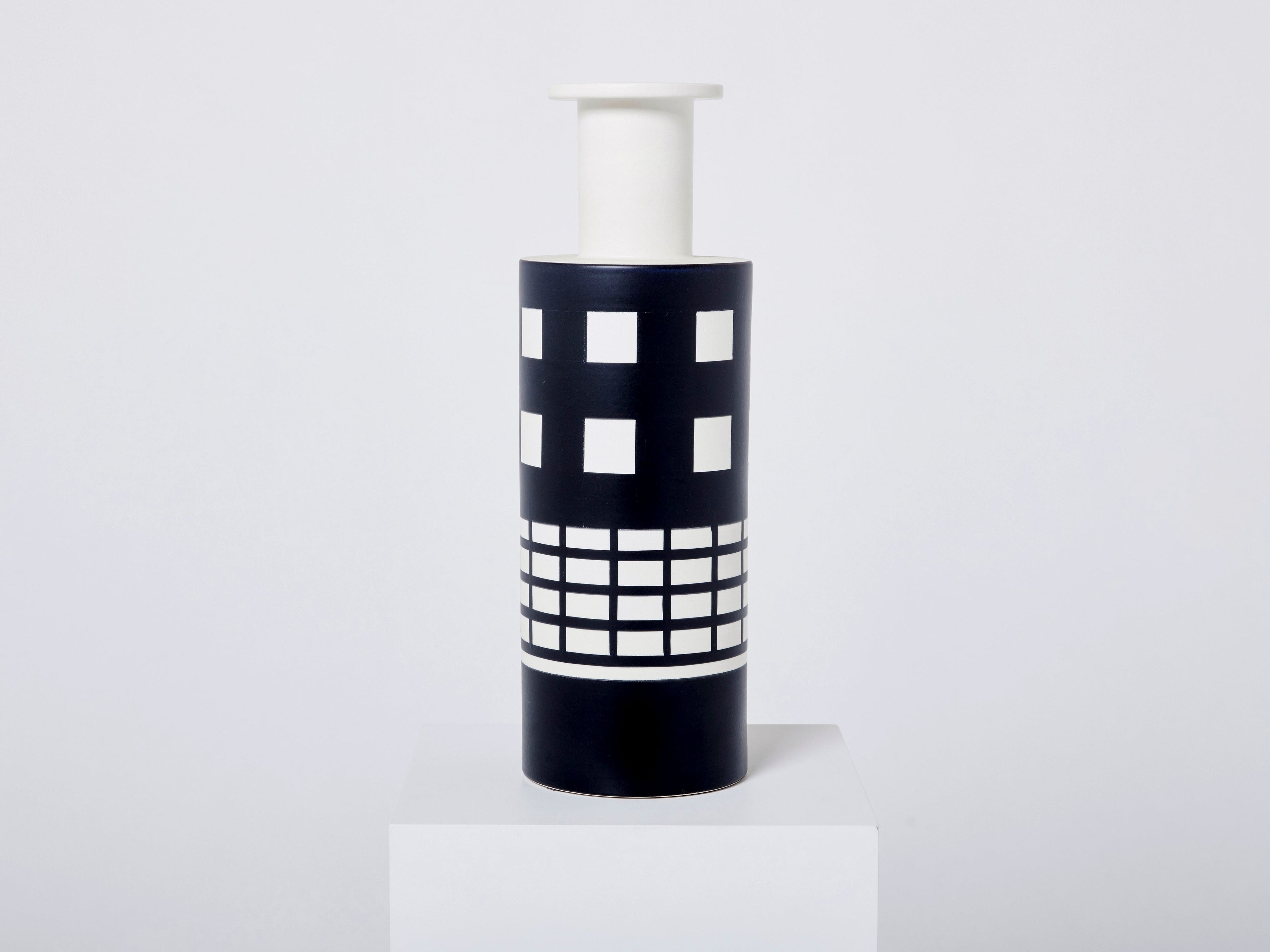 Ettore Sottsass ceramic vase Rocchetto for Bitossi first edition 1980s
