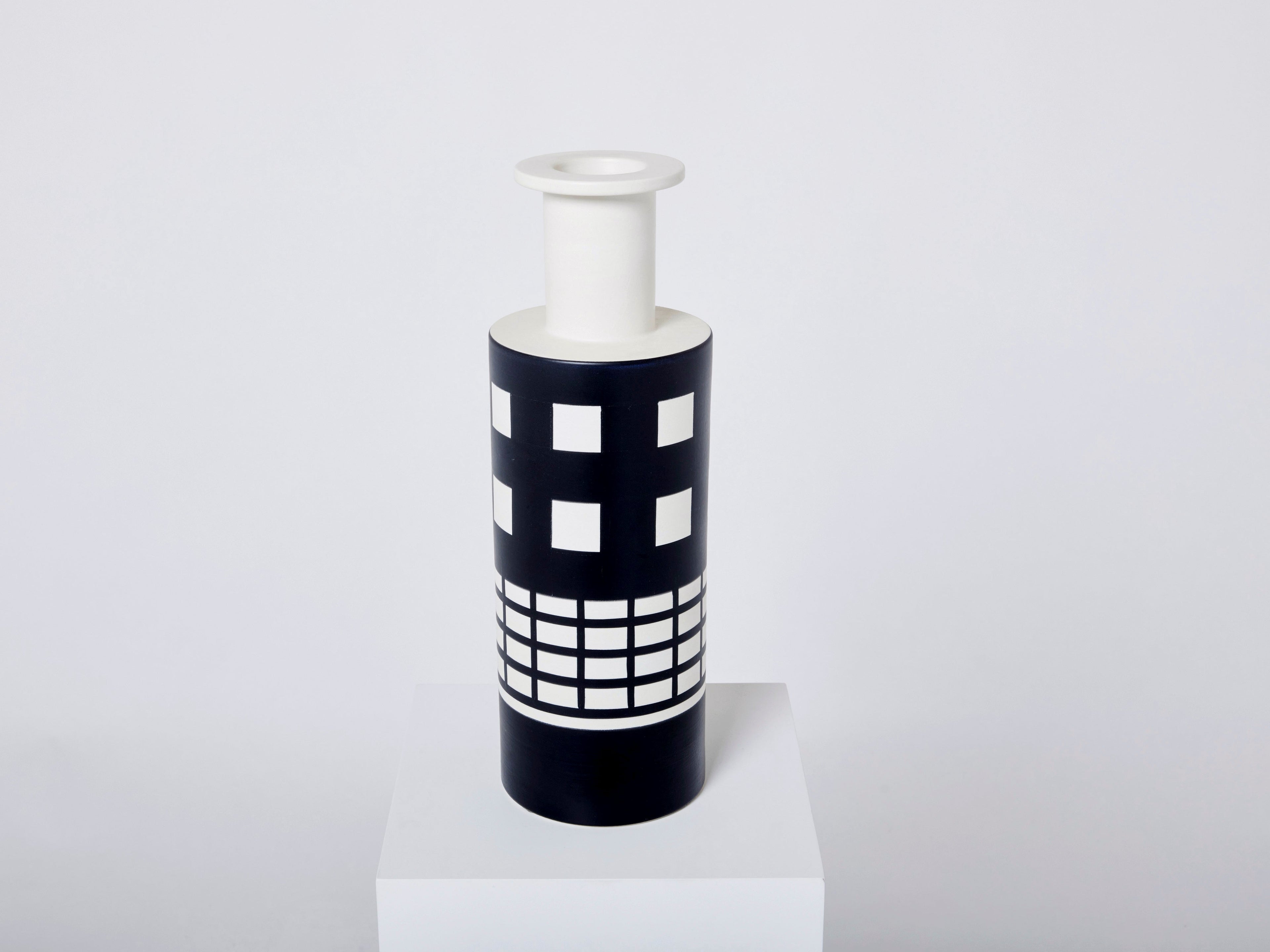 Ettore Sottsass ceramic vase Rocchetto for Bitossi first edition 1980s