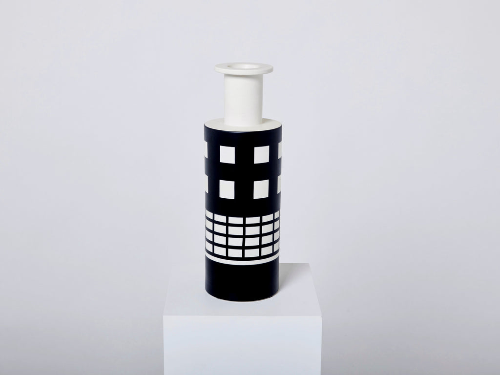 Ettore Sottsass ceramic vase Rocchetto for Bitossi first edition 1980s