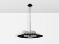 Ettore Sottsass for Stilnovo painted and chromed metal chandelier 1970