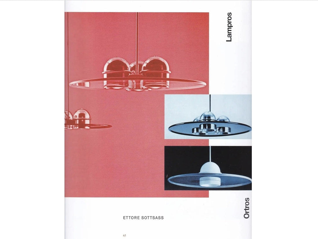Ettore Sottsass for Stilnovo painted and chromed metal chandelier 1970