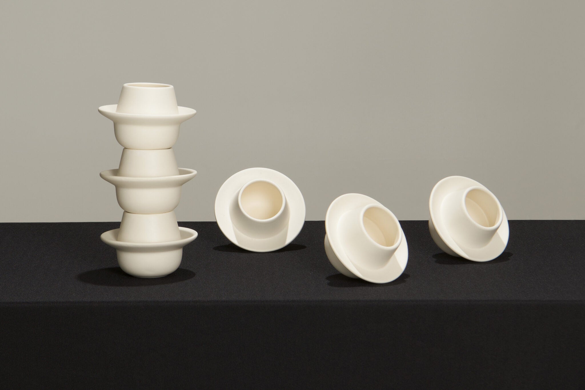 l'Anverre, Sem Schanzer Set of lungo ‘Flyings Saucers’ Coffee Cups