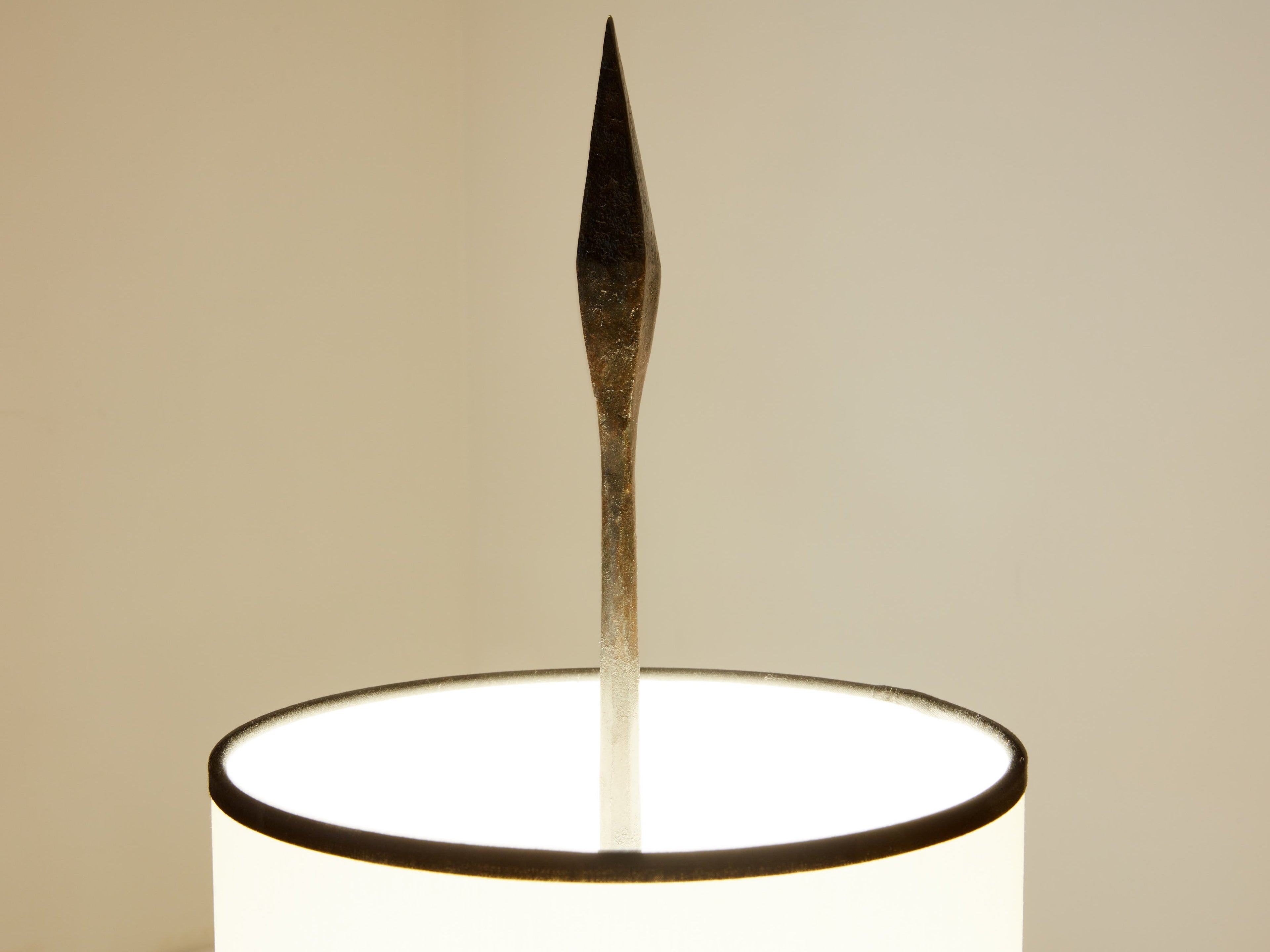 Francis Dewaele & Les Artisans de Marolles wrought iron lamp 1955