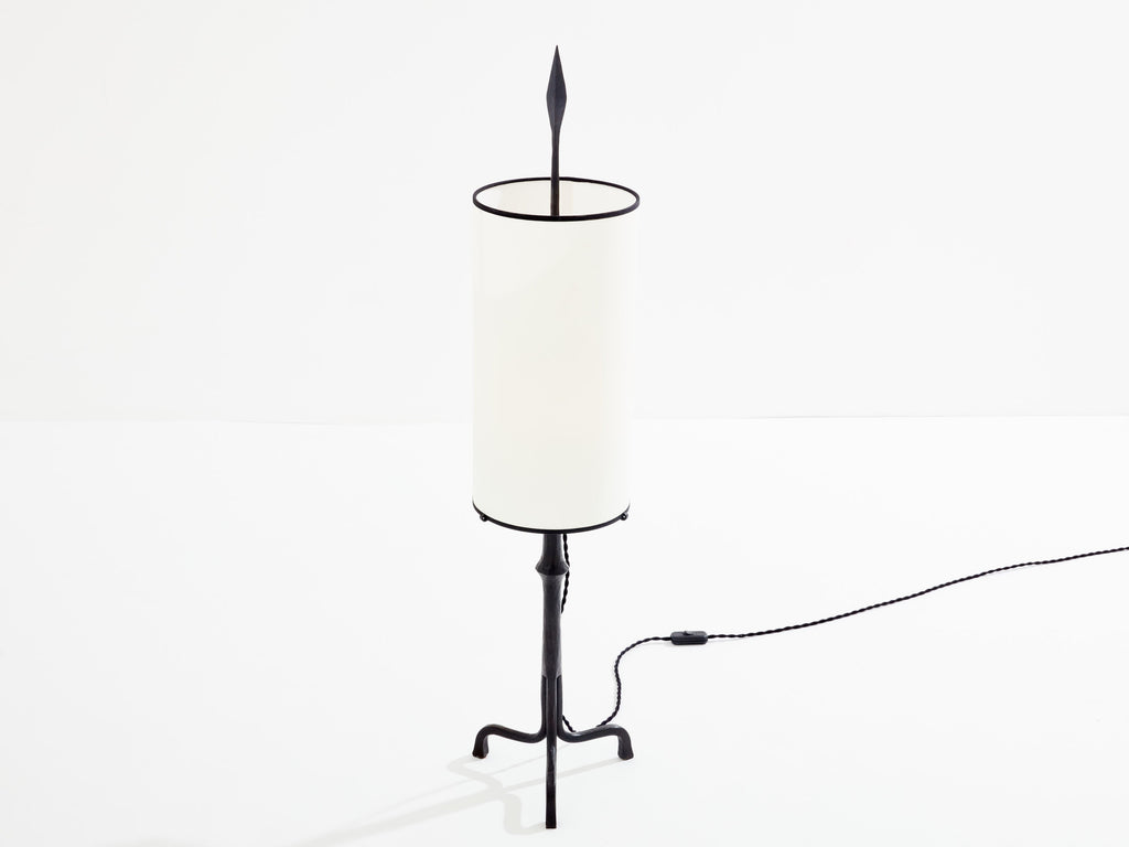 Francis Dewaele & Les Artisans de Marolles wrought iron lamp 1955