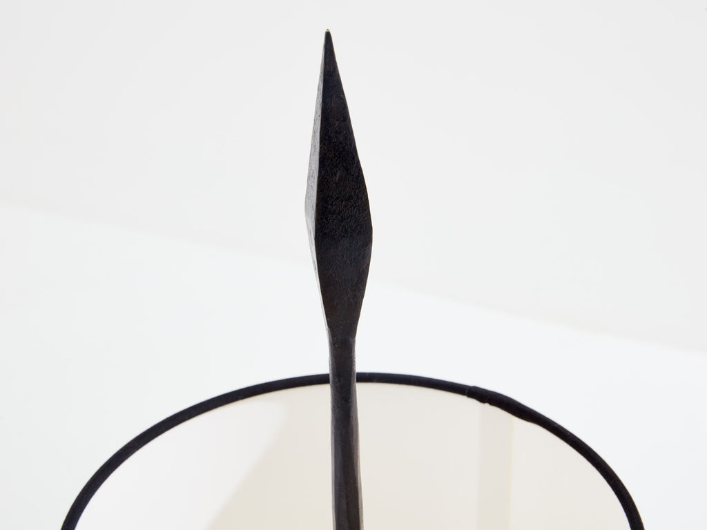 Francis Dewaele & Les Artisans de Marolles wrought iron lamp 1955