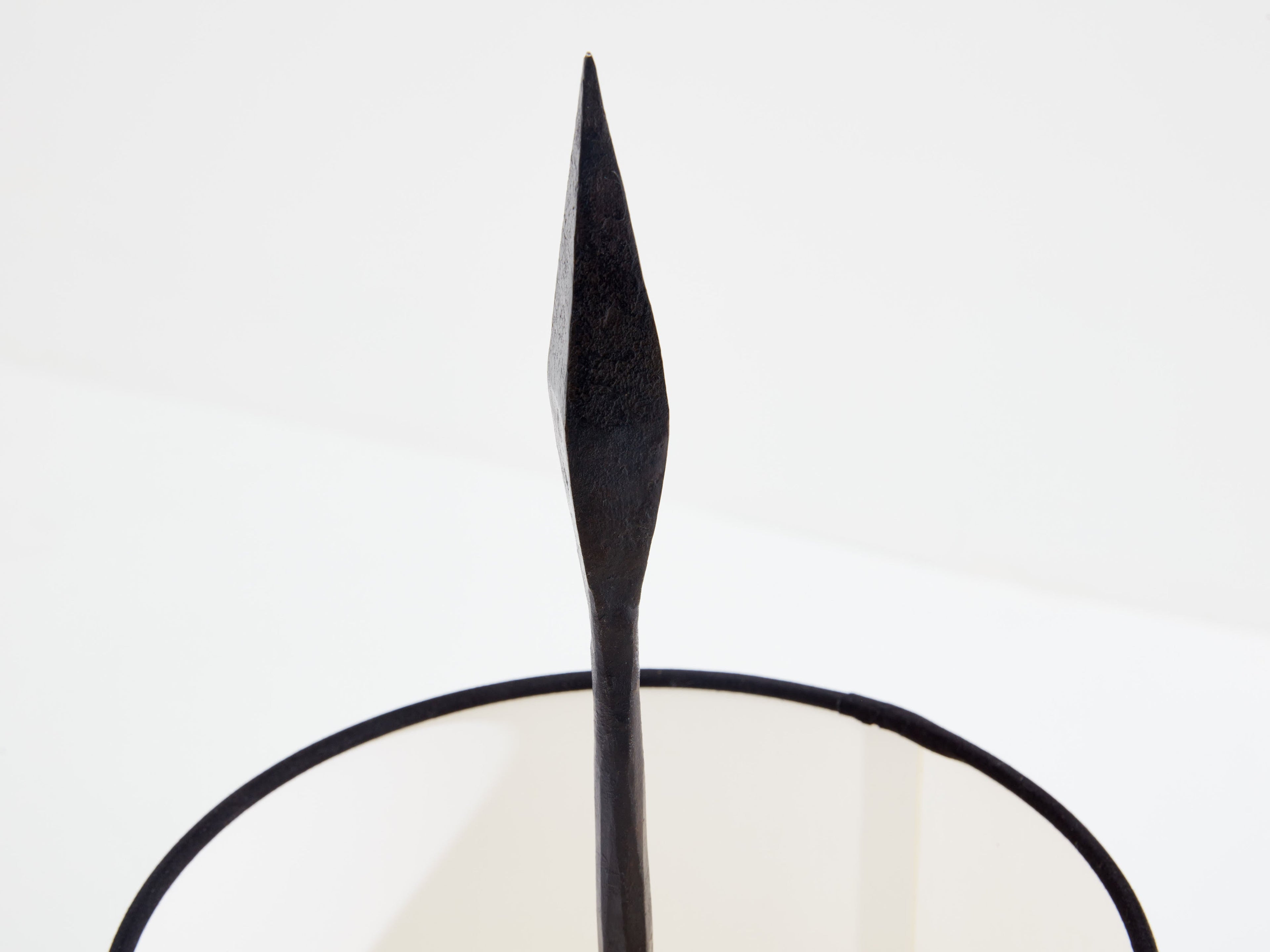 Francis Dewaele & Les Artisans de Marolles wrought iron lamp 1955