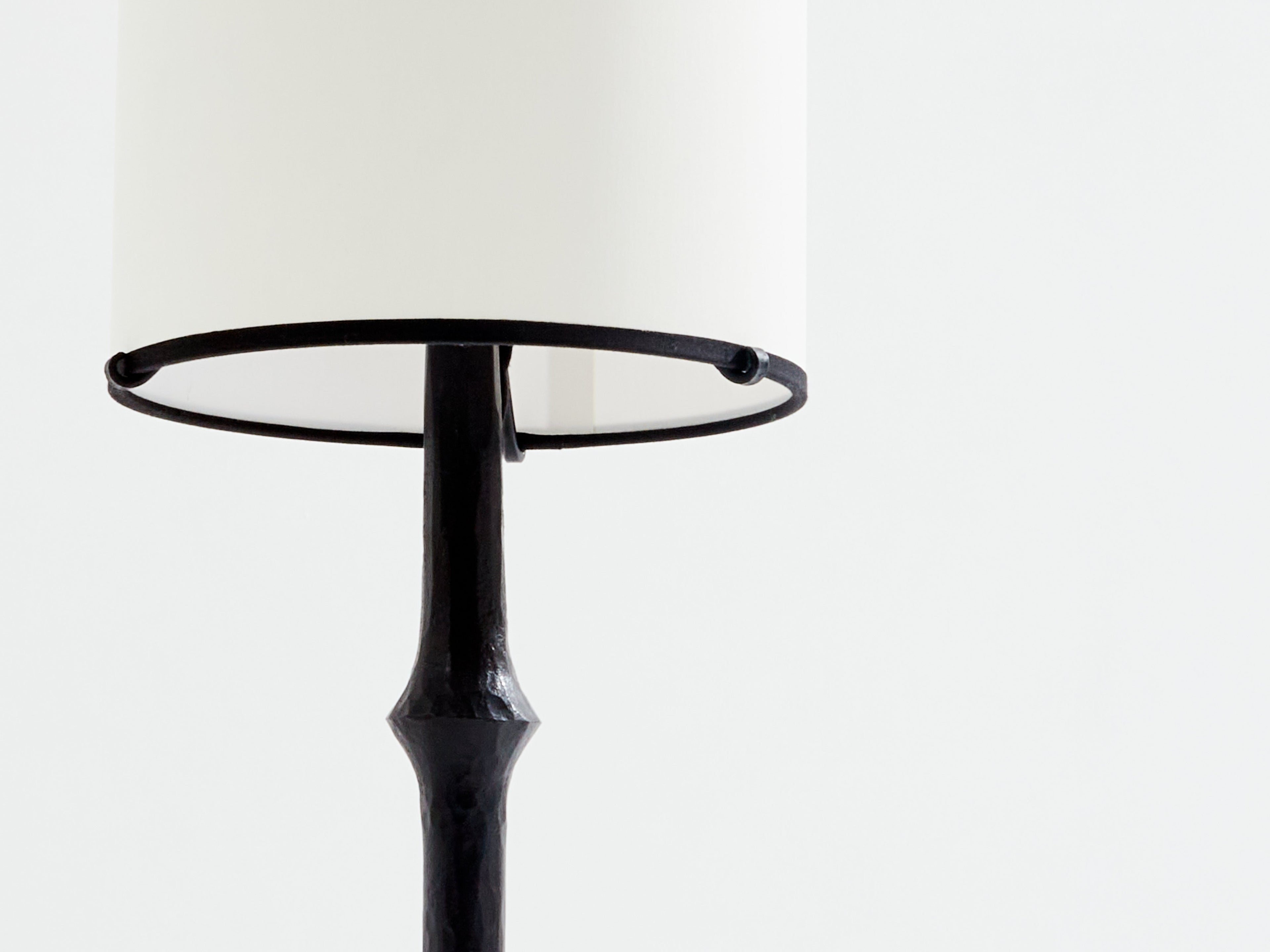 Francis Dewaele & Les Artisans de Marolles wrought iron lamp 1955