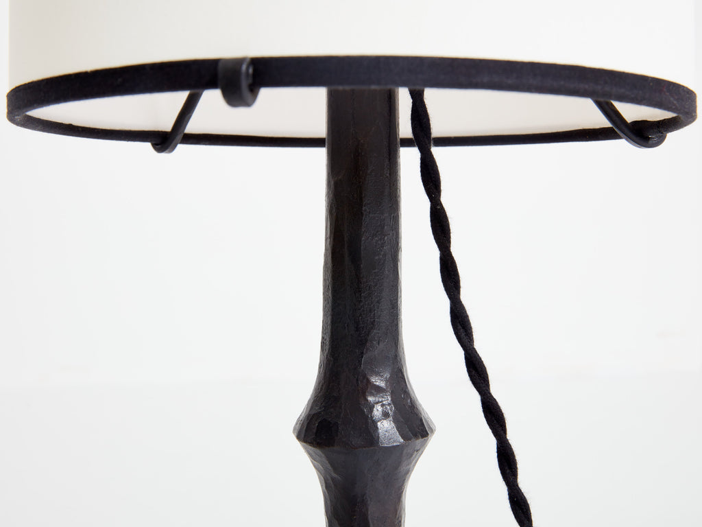 Francis Dewaele & Les Artisans de Marolles wrought iron lamp 1955