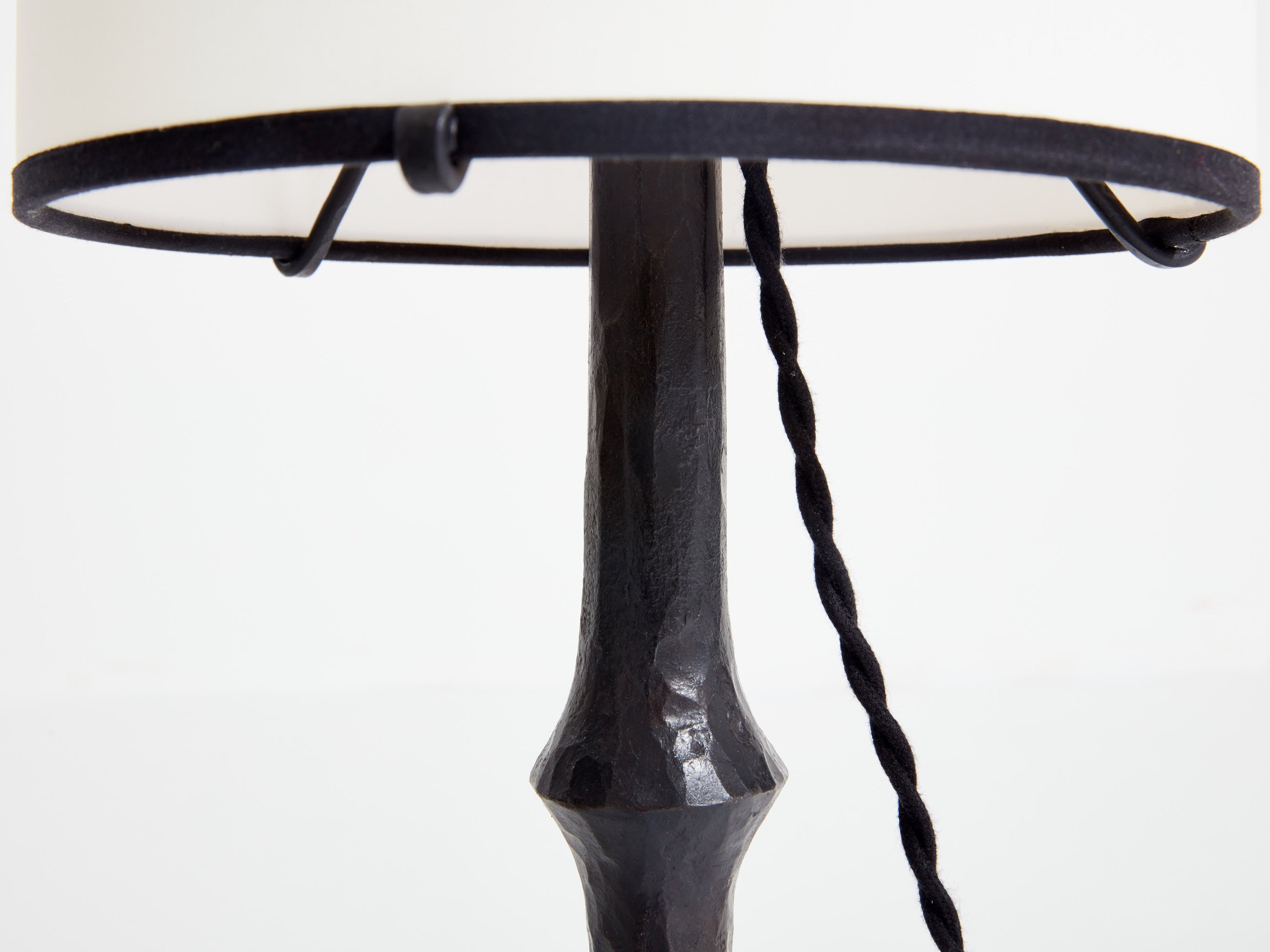 Francis Dewaele & Les Artisans de Marolles wrought iron lamp 1955