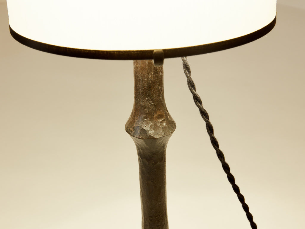 Francis Dewaele & Les Artisans de Marolles wrought iron lamp 1955
