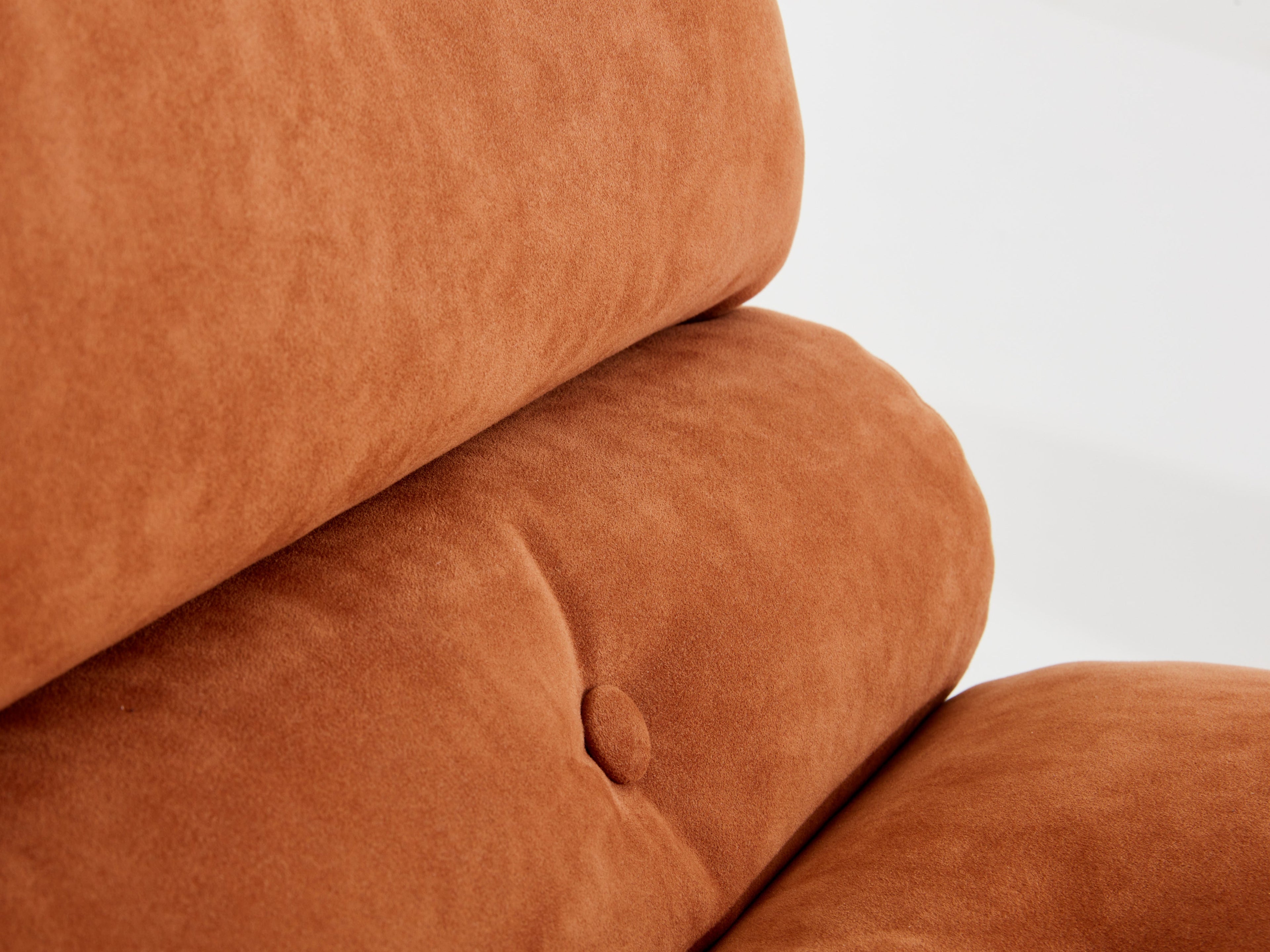 François Monnet for Kappa stainless steel suede armchairs 1970