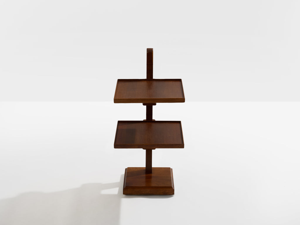 French art deco tinted oak wood serving table 1940