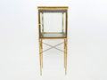 French gilded iron mirrored and brass bar cabinet vitrine 1920s