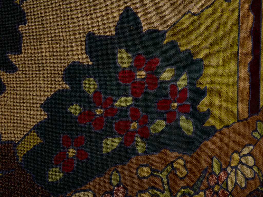 Gabriel Laneyrie petit-point needlework panel tapestry 1934