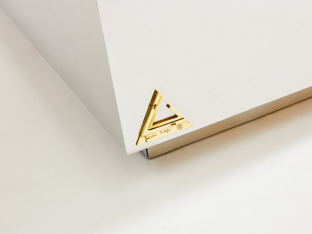 Gabriella Crespi Mr Mme chrome brass chest of drawers 1972