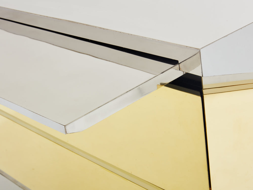 Gabriella Crespi Mr Mme chrome brass chest of drawers 1972
