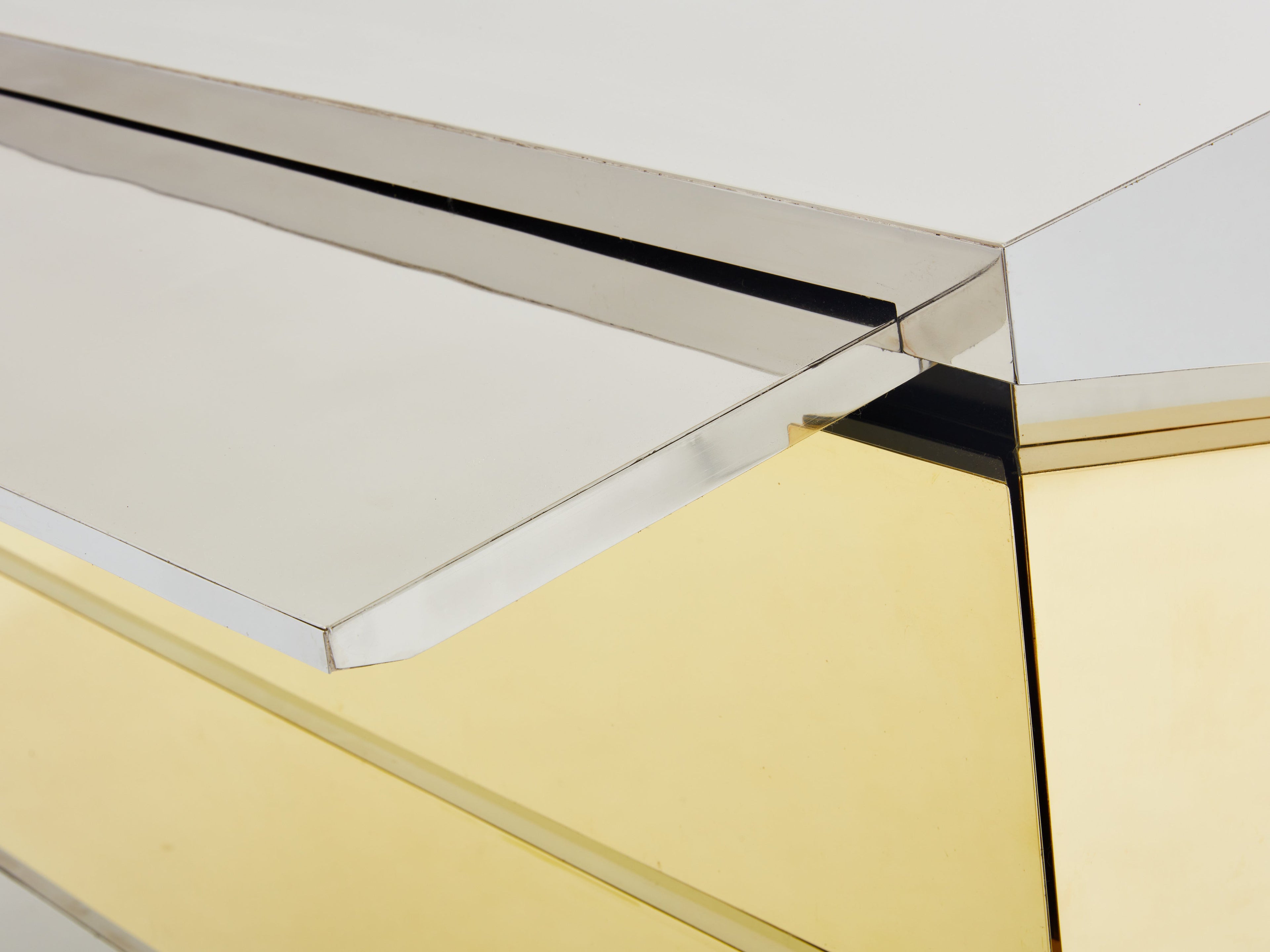Gabriella Crespi Mr Mme chrome brass chest of drawers 1972