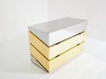 Gabriella Crespi Mr Mme chrome brass chest of drawers 1972