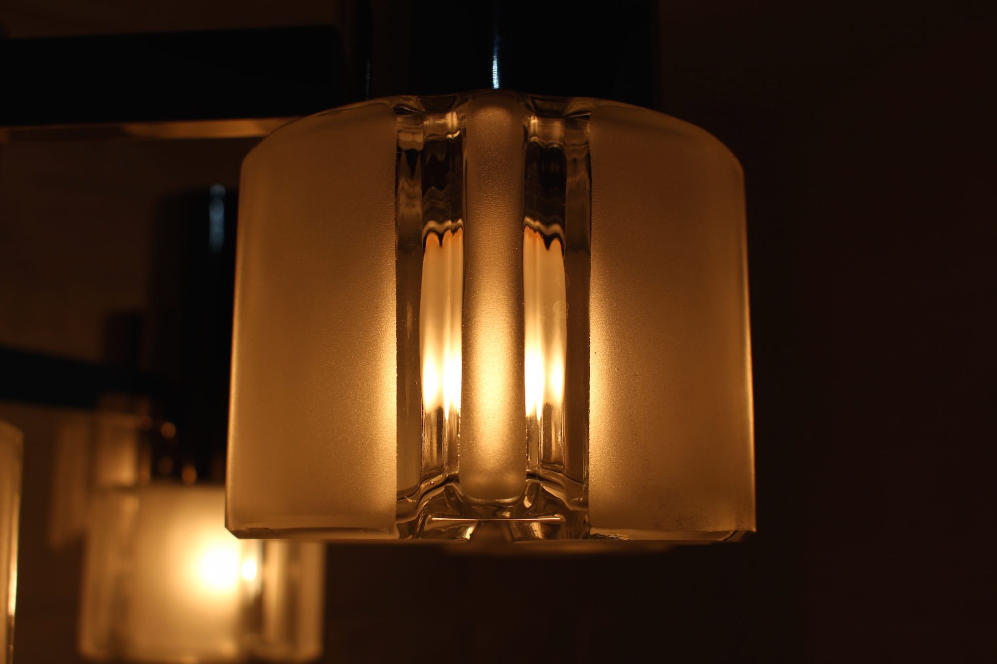 Italian Gaetano Sciolari for Mazzega chandelier chrome glass 1970s