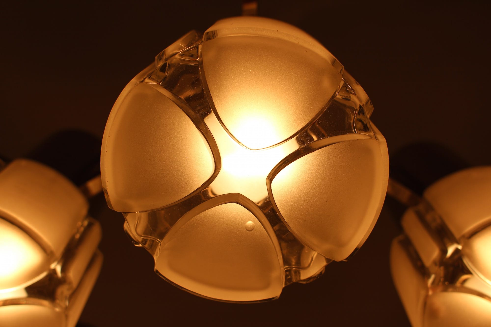 Italian Gaetano Sciolari for Mazzega chandelier chrome glass 1970s