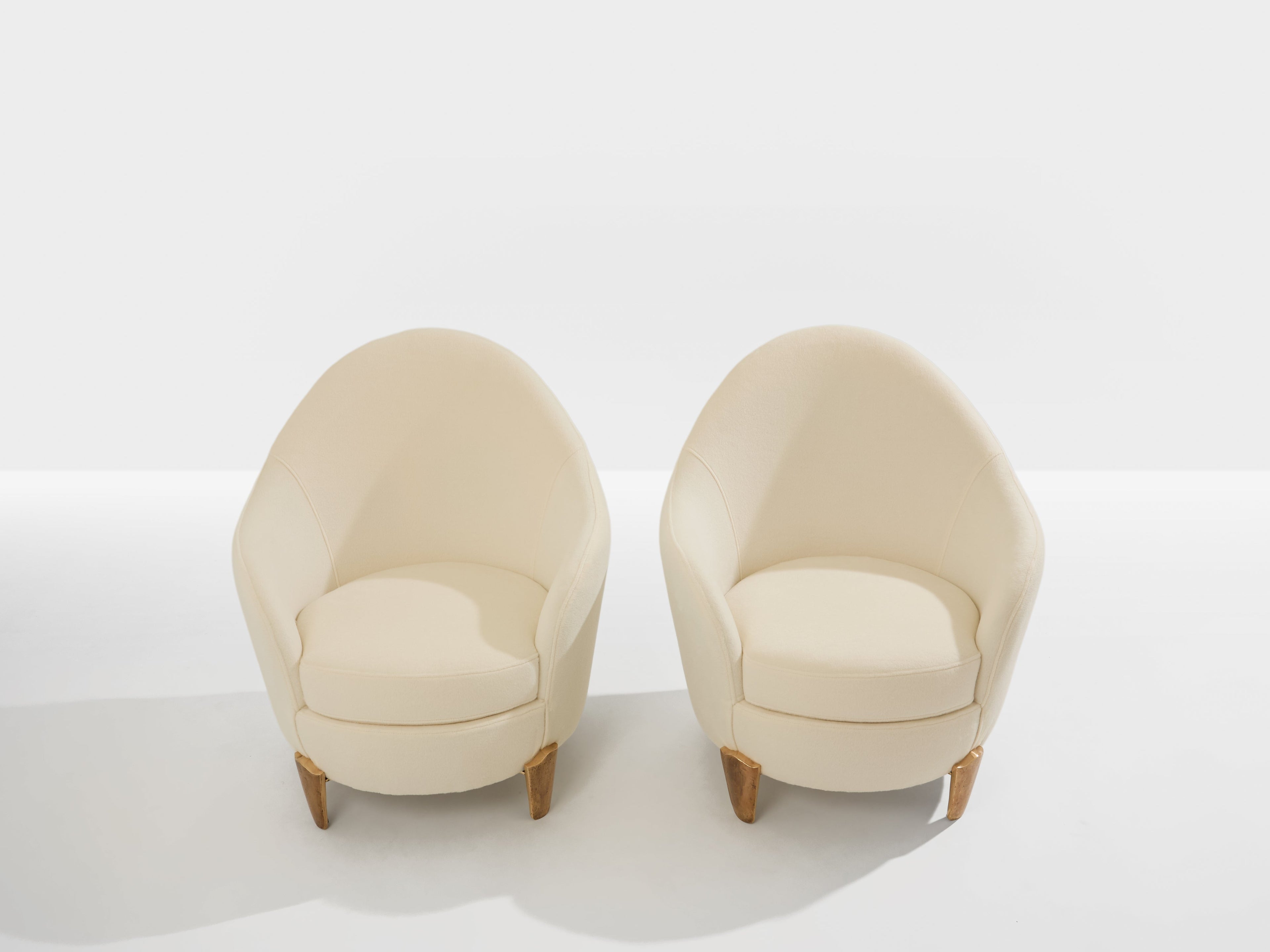 Garouste & Bonetti Koala armchairs bronze alpaca velvet 1995