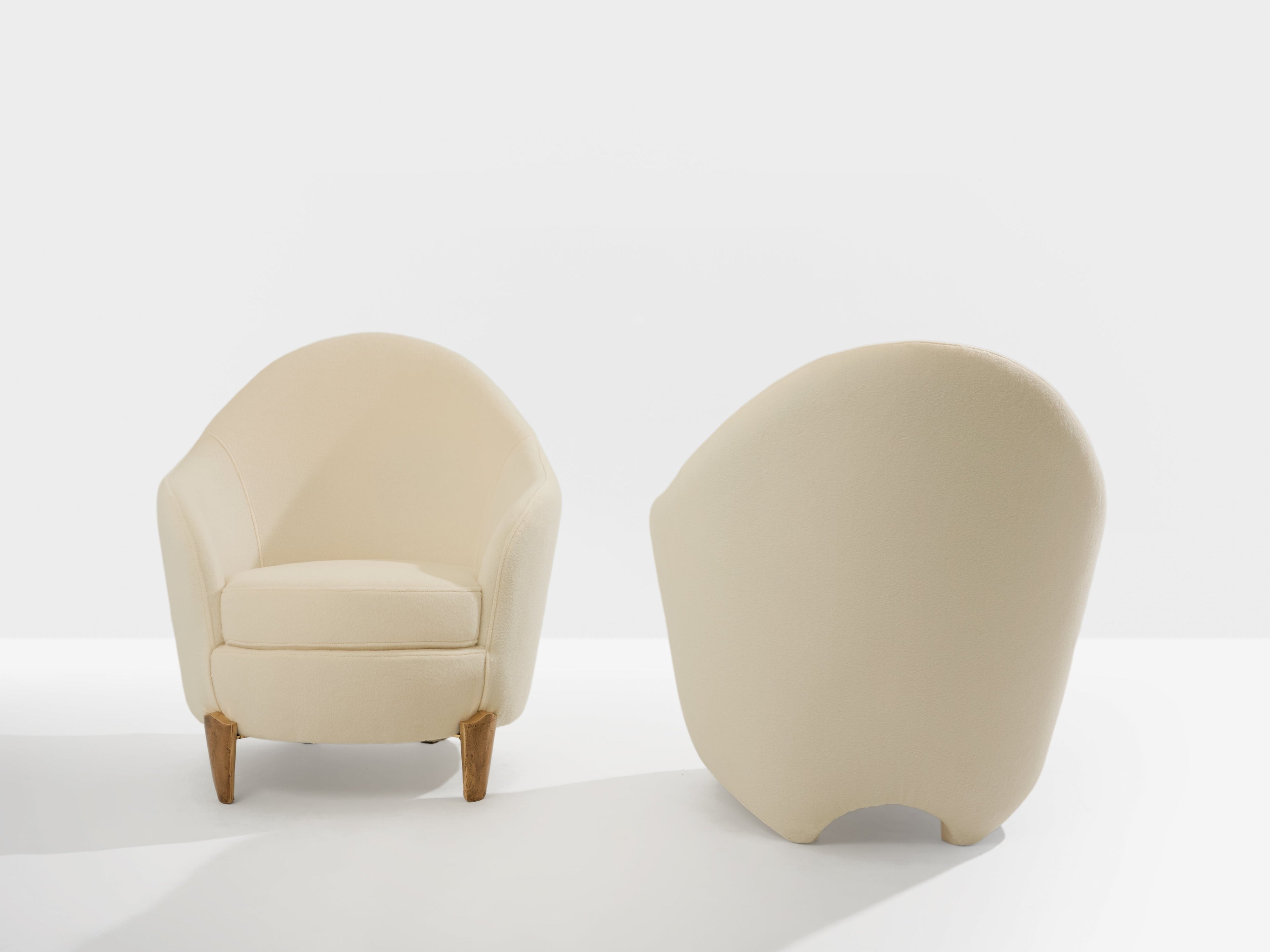 Garouste & Bonetti Koala armchairs bronze alpaca velvet 1995