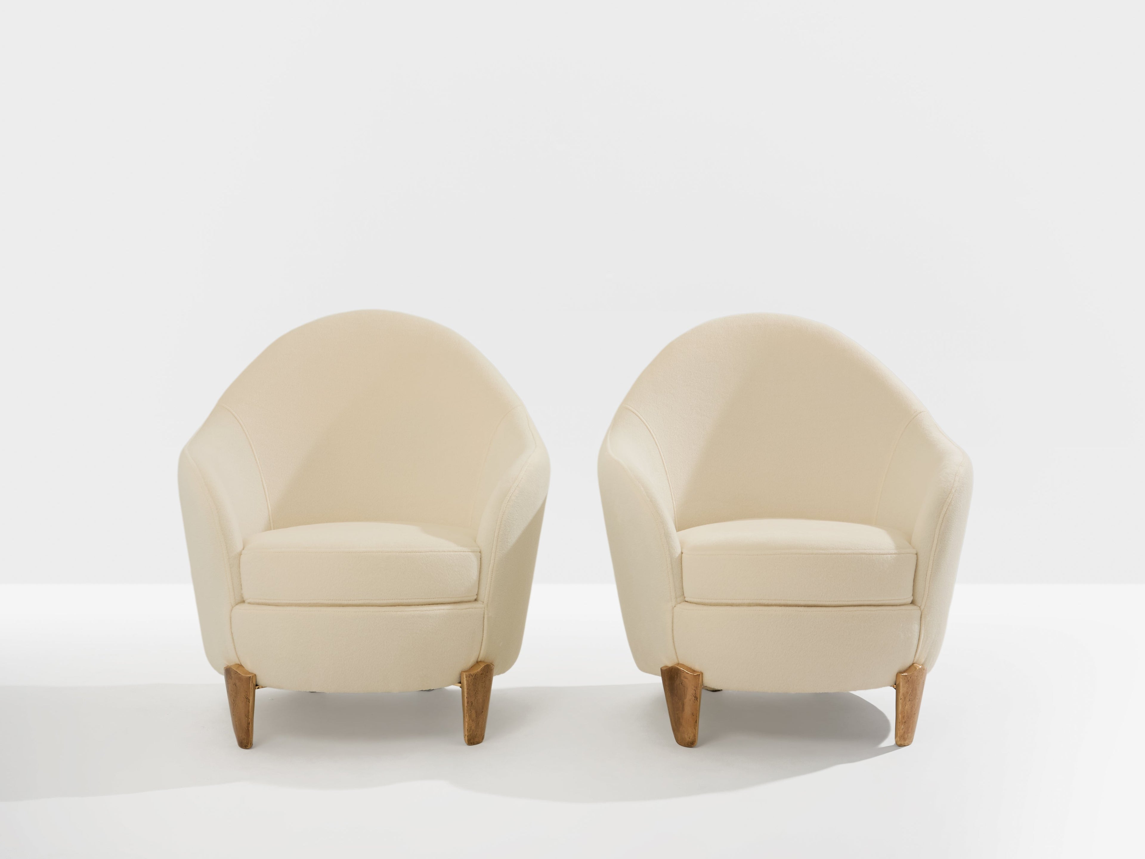 Garouste & Bonetti Koala armchairs bronze alpaca velvet 1995