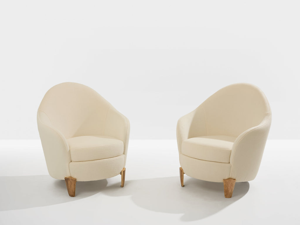 Garouste & Bonetti Koala armchairs bronze alpaca velvet 1995