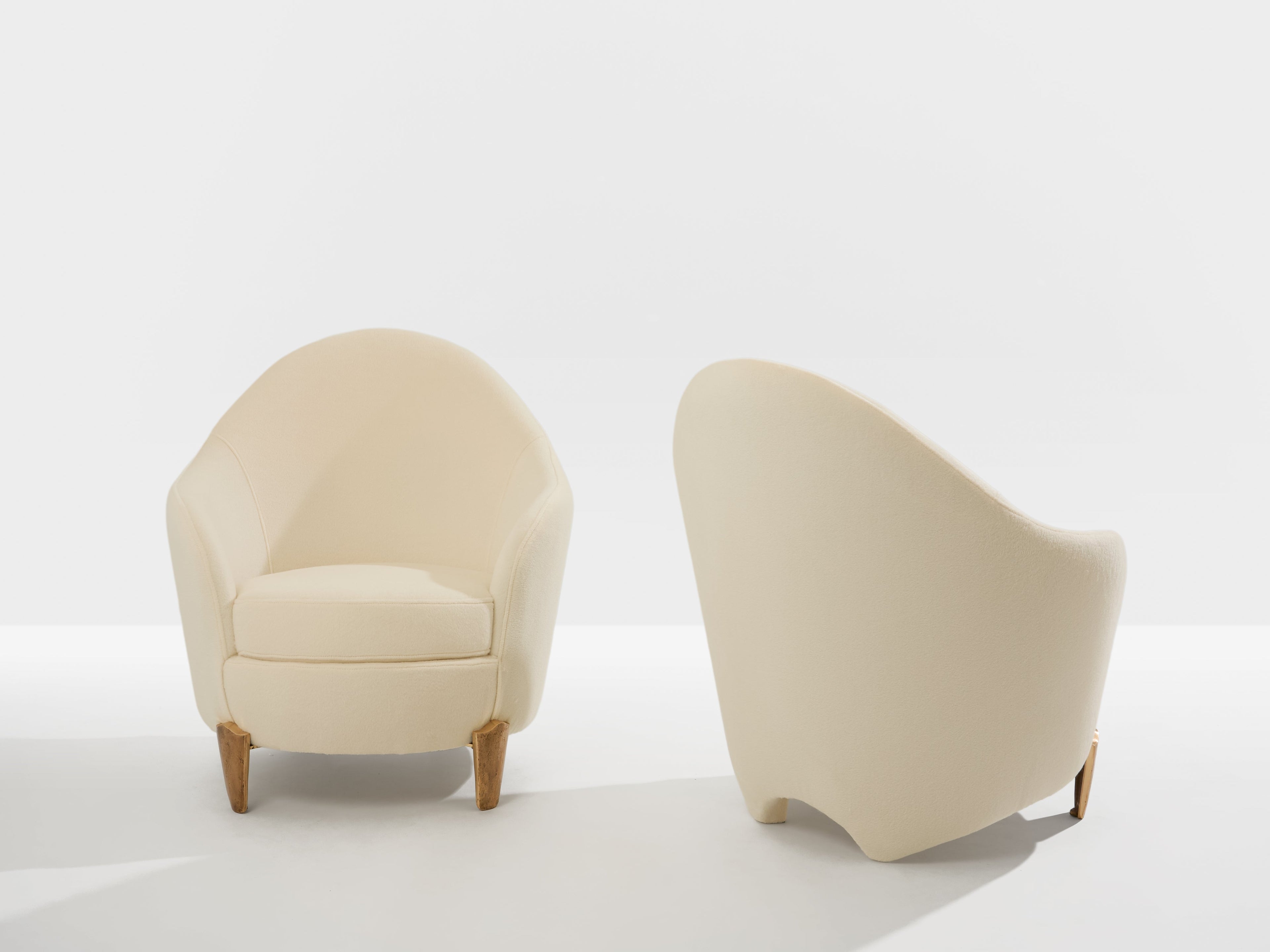Garouste & Bonetti Koala armchairs bronze alpaca velvet 1995