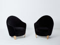 Pair of armchairs Garouste & Bonetti ‘Koala’ bronze black velvet 1995