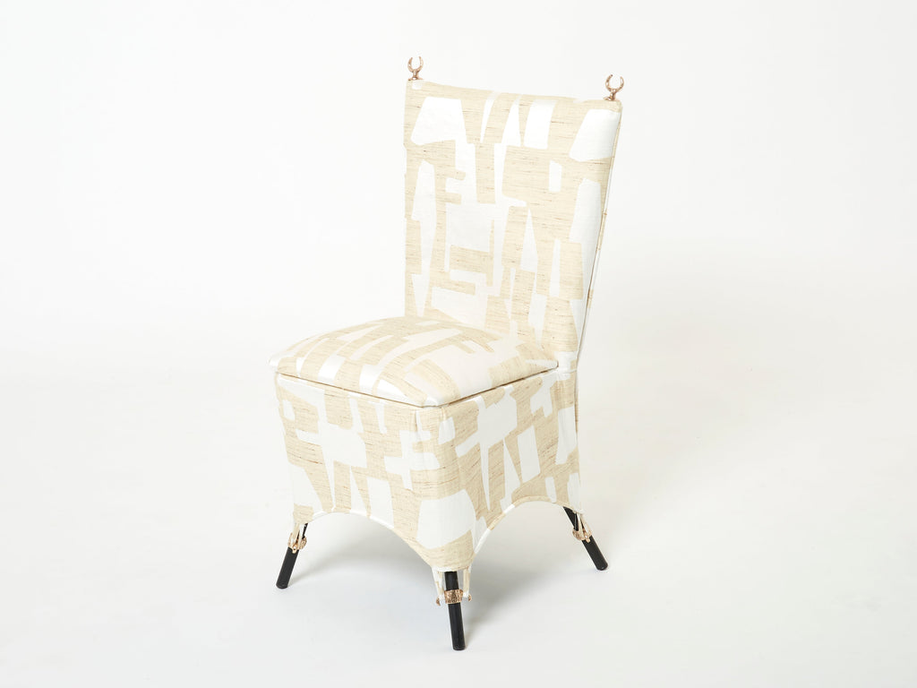 Set of 8 Garouste & Bonetti ‘Jour et Nuit ’ bronze dining chairs 1991