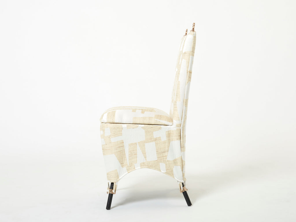 Set of 8 Garouste & Bonetti ‘Jour et Nuit ’ bronze dining chairs 1991