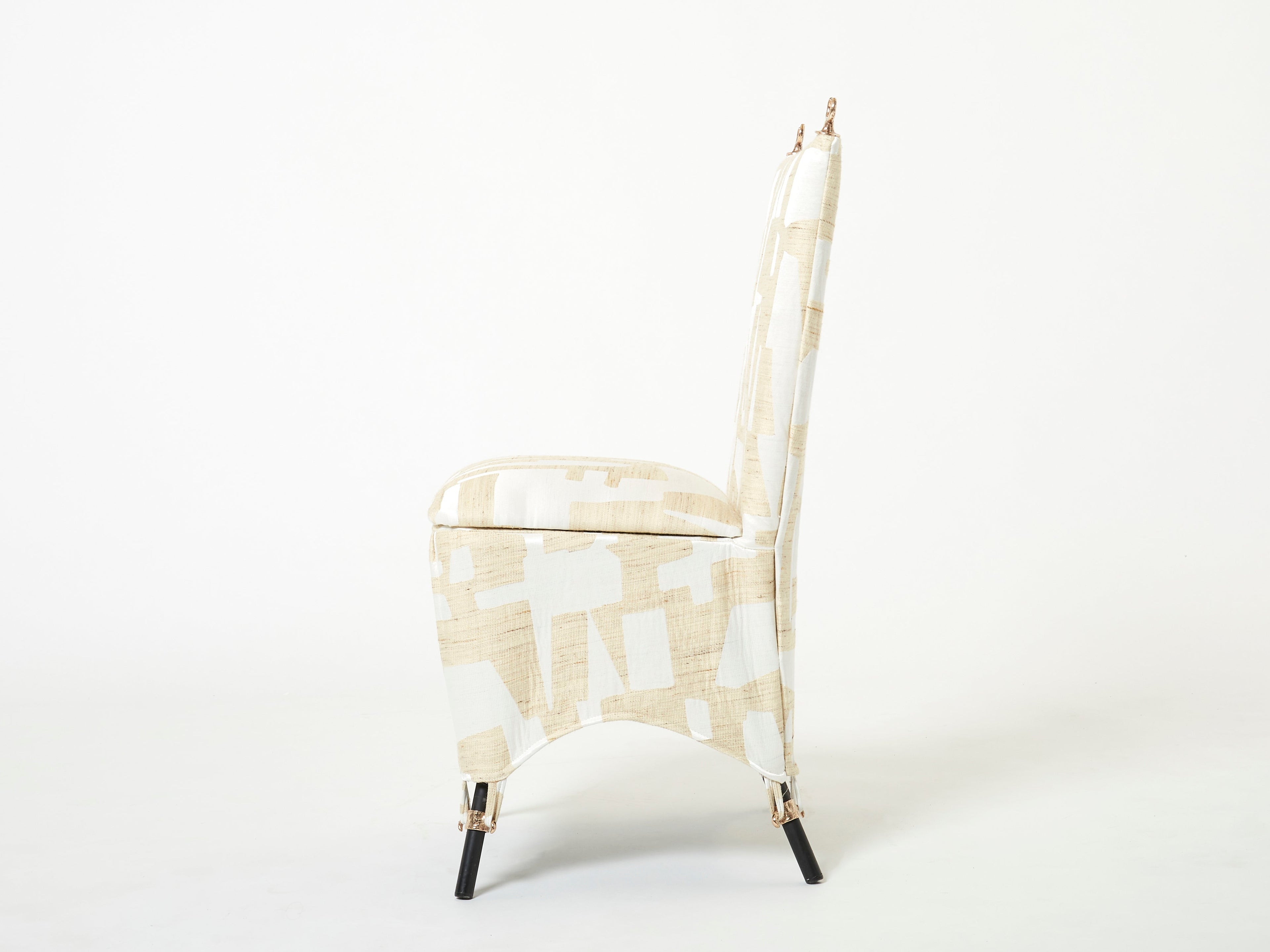 Set of 8 Garouste & Bonetti ‘Jour et Nuit ’ bronze dining chairs 1991
