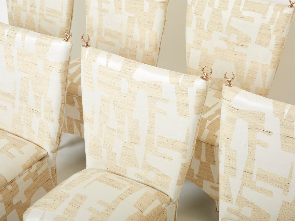 Set of 8 Garouste & Bonetti ‘Jour et Nuit ’ bronze dining chairs 1991